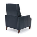 Biscoe Push Back Recliner Midnight Blue dark blue-foam-pu leather