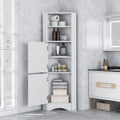 Tall Bathroom Corner Cabinet, Freestanding Storage white-mdf