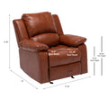 Charlotte Caramel Leather Gel Recliner caramel-foam-pu leather