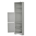 Tall Bathroom Corner Cabinet, Freestanding Storage gray-mdf