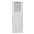 Tall Bathroom Corner Cabinet, Freestanding Storage white-mdf