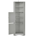 Tall Bathroom Corner Cabinet, Freestanding Storage gray-mdf