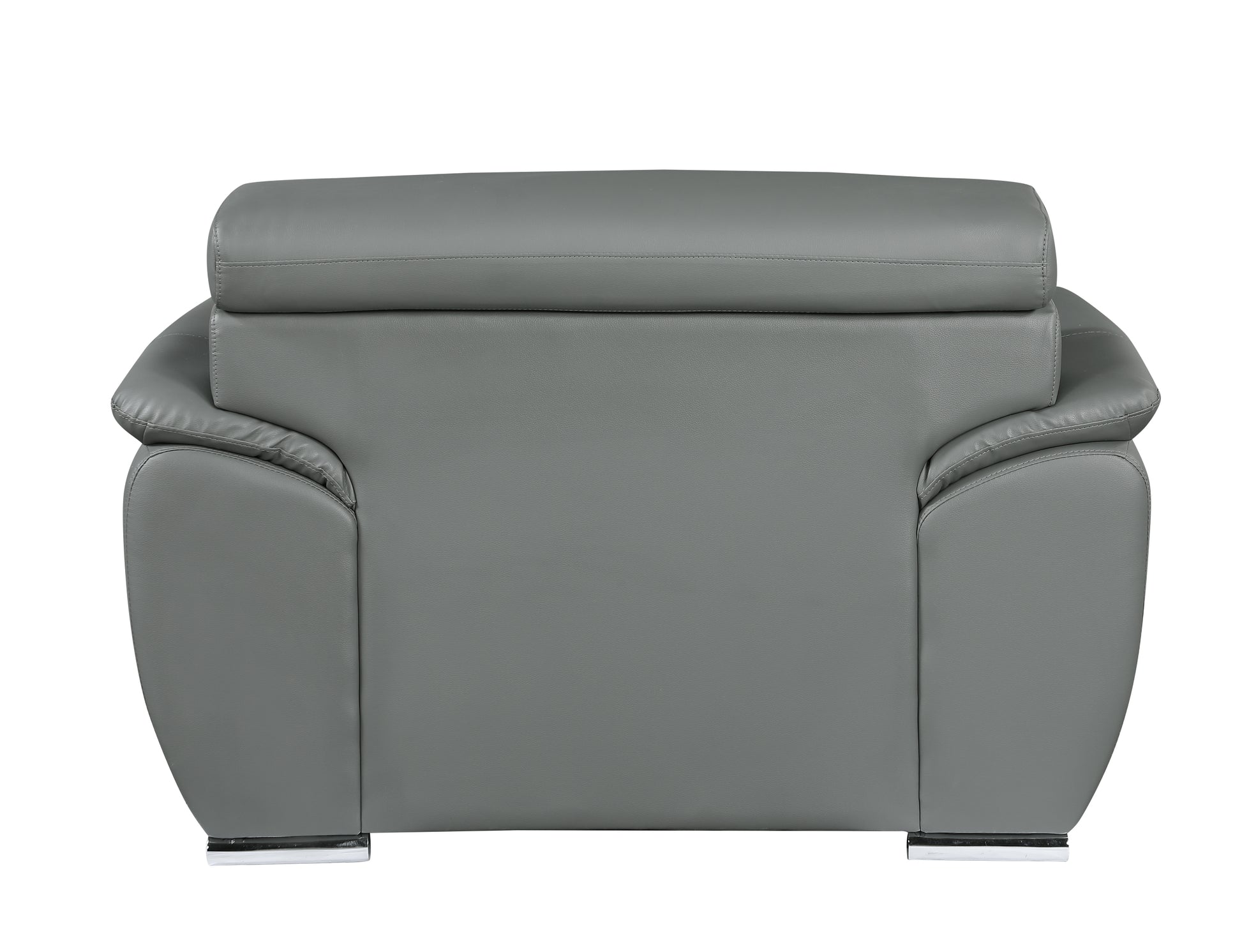 Genuine Leather Chair gray-foam-leather