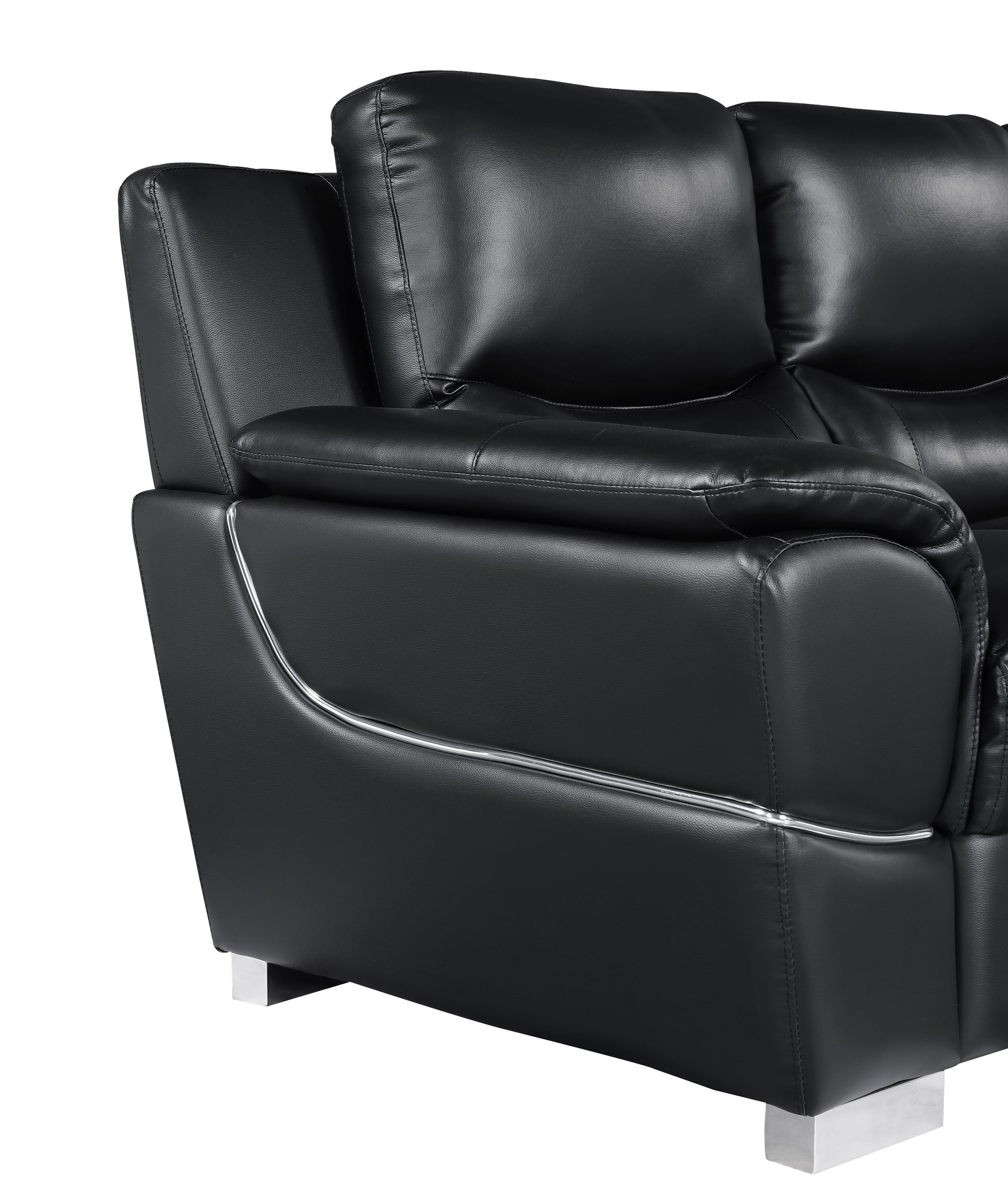 Genuine Leather Chair black-foam-leather