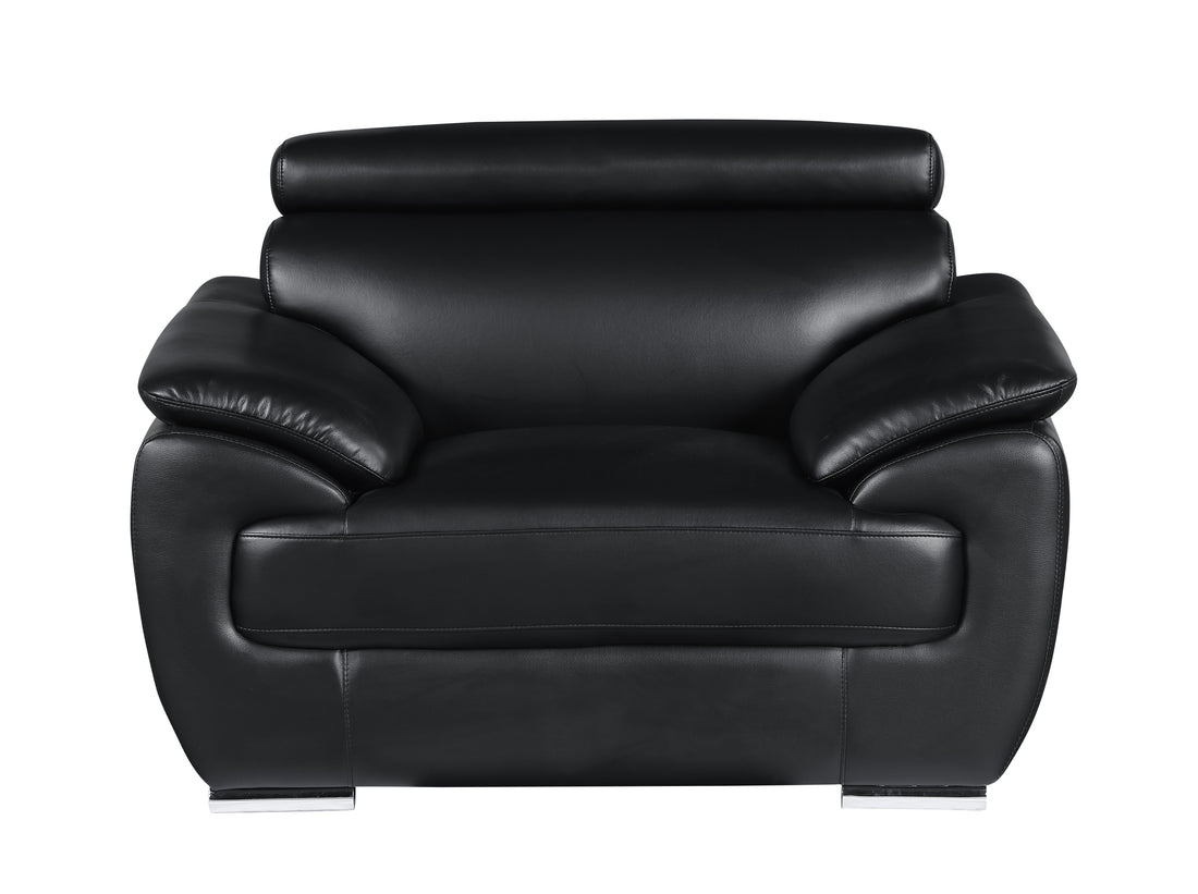 Genuine Leather Chair black-foam-leather