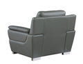 Genuine Leather Chair gray-foam-leather