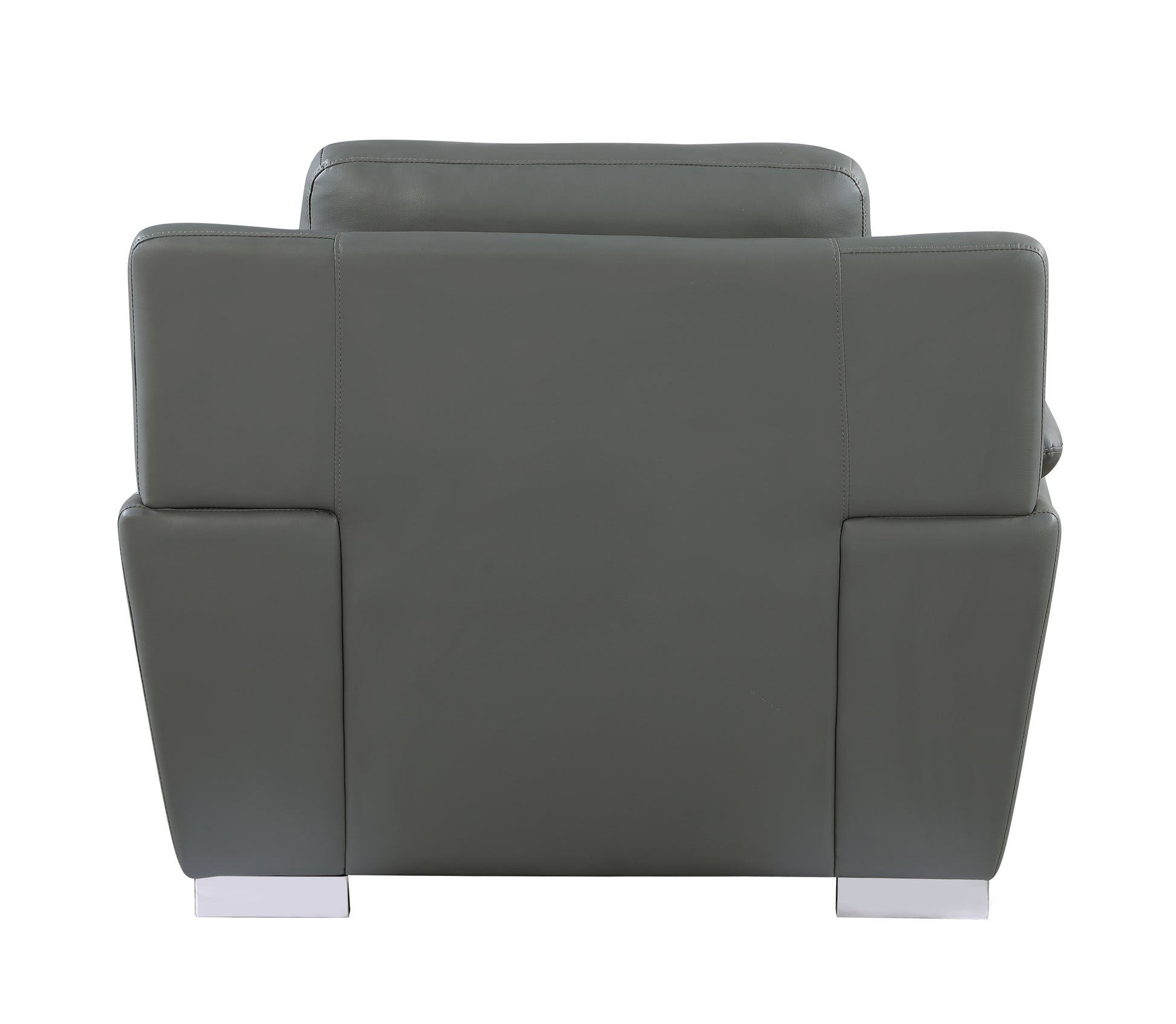 Genuine Leather Chair gray-foam-leather