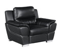 Genuine Leather Chair black-foam-leather