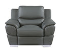 Genuine Leather Chair gray-foam-leather