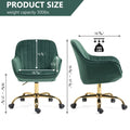 360 Green Velvet Swivel Chair With High Back -