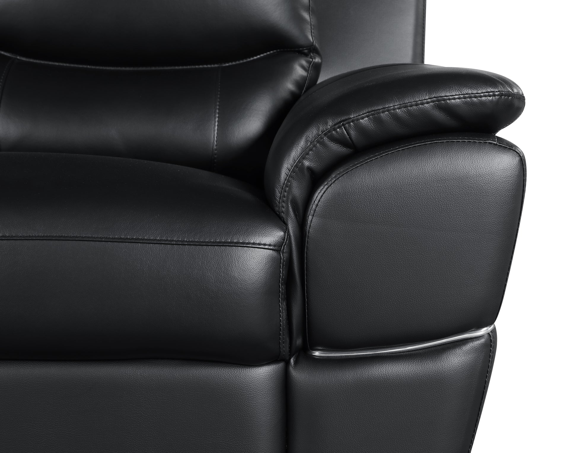 Genuine Leather Chair black-foam-leather