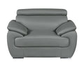 Genuine Leather Chair gray-foam-leather