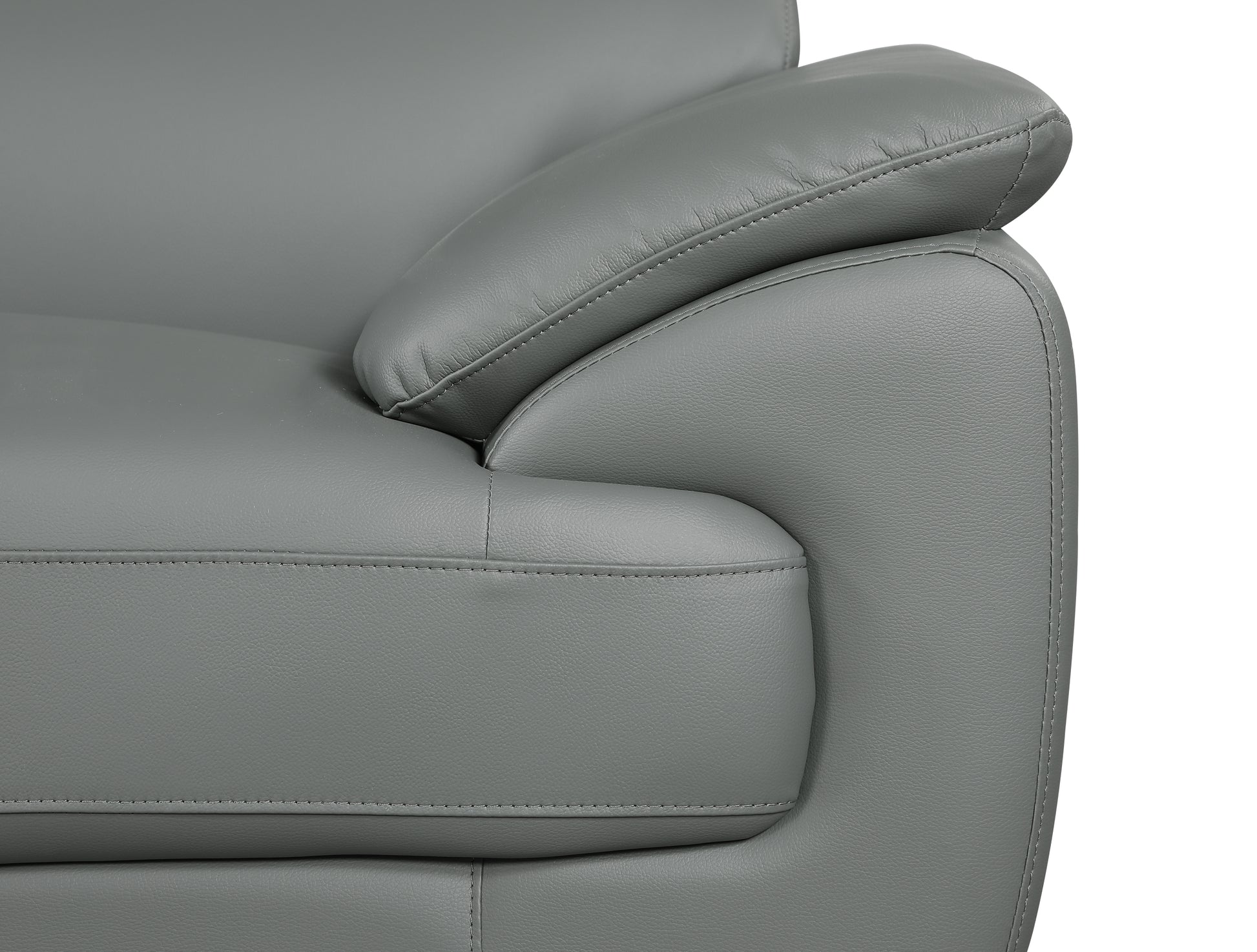 Genuine Leather Chair gray-foam-leather