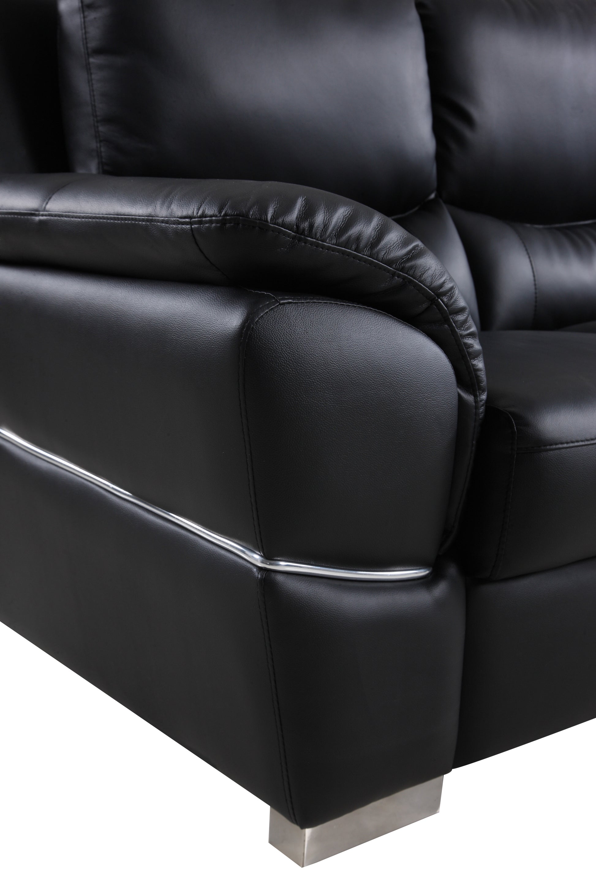 Genuine Leather Chair black-foam-leather