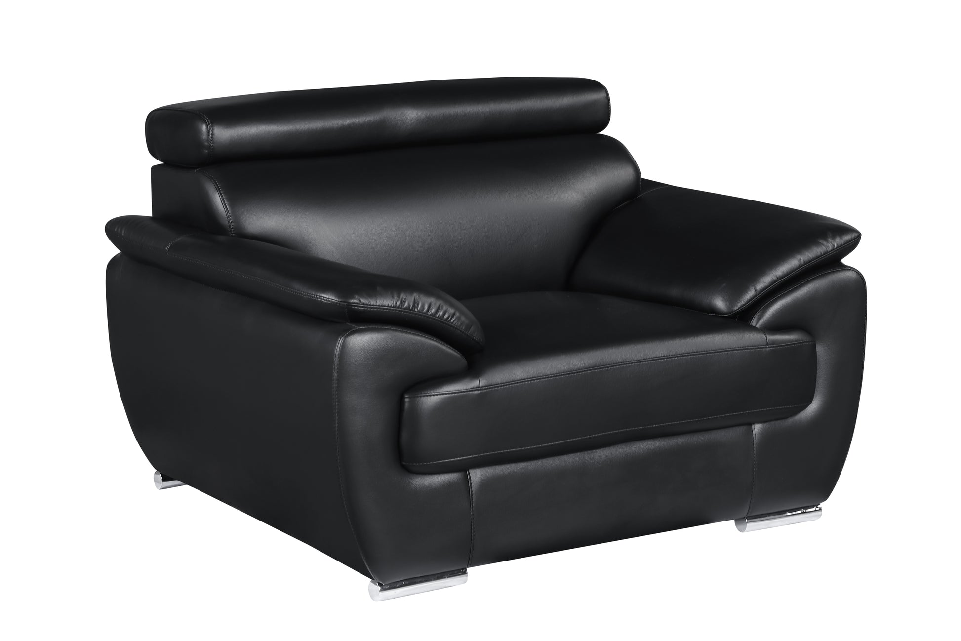 Genuine Leather Chair black-foam-leather