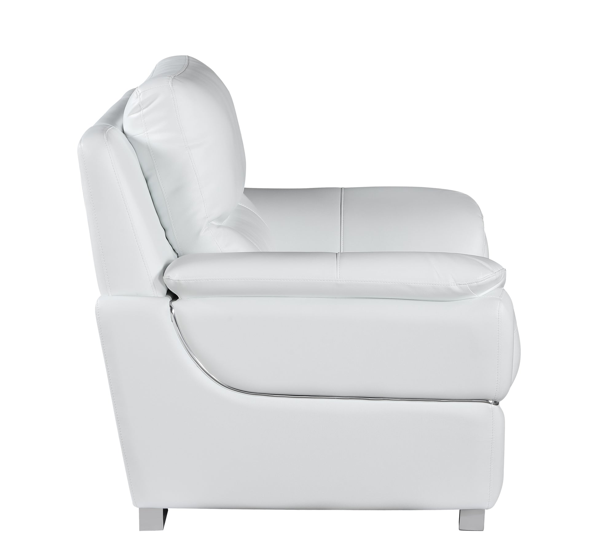 Genuine Leather Chair white-foam-leather