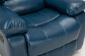 Charlotte Navy Blue Leather Gel Recliner navy blue-foam-pu leather