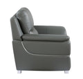 Genuine Leather Chair gray-foam-leather