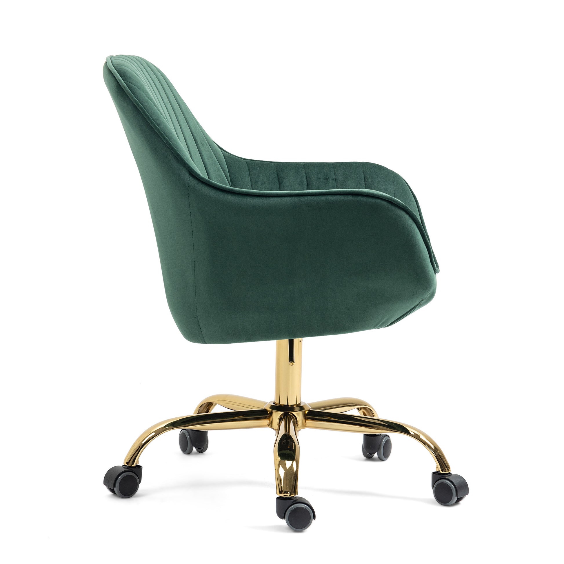 360 Green Velvet Swivel Chair With High Back -