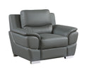 Genuine Leather Chair gray-foam-leather