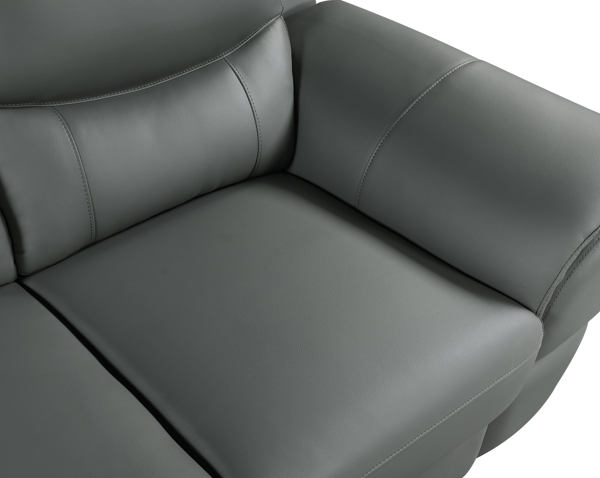 Genuine Leather Chair gray-foam-leather