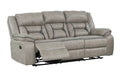 Denali Faux Leather Upholstered 2 Pc Sofa Set Made gray-faux