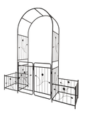 Metal Garden Arch With Gate 79.5'' Wide X 86.6''