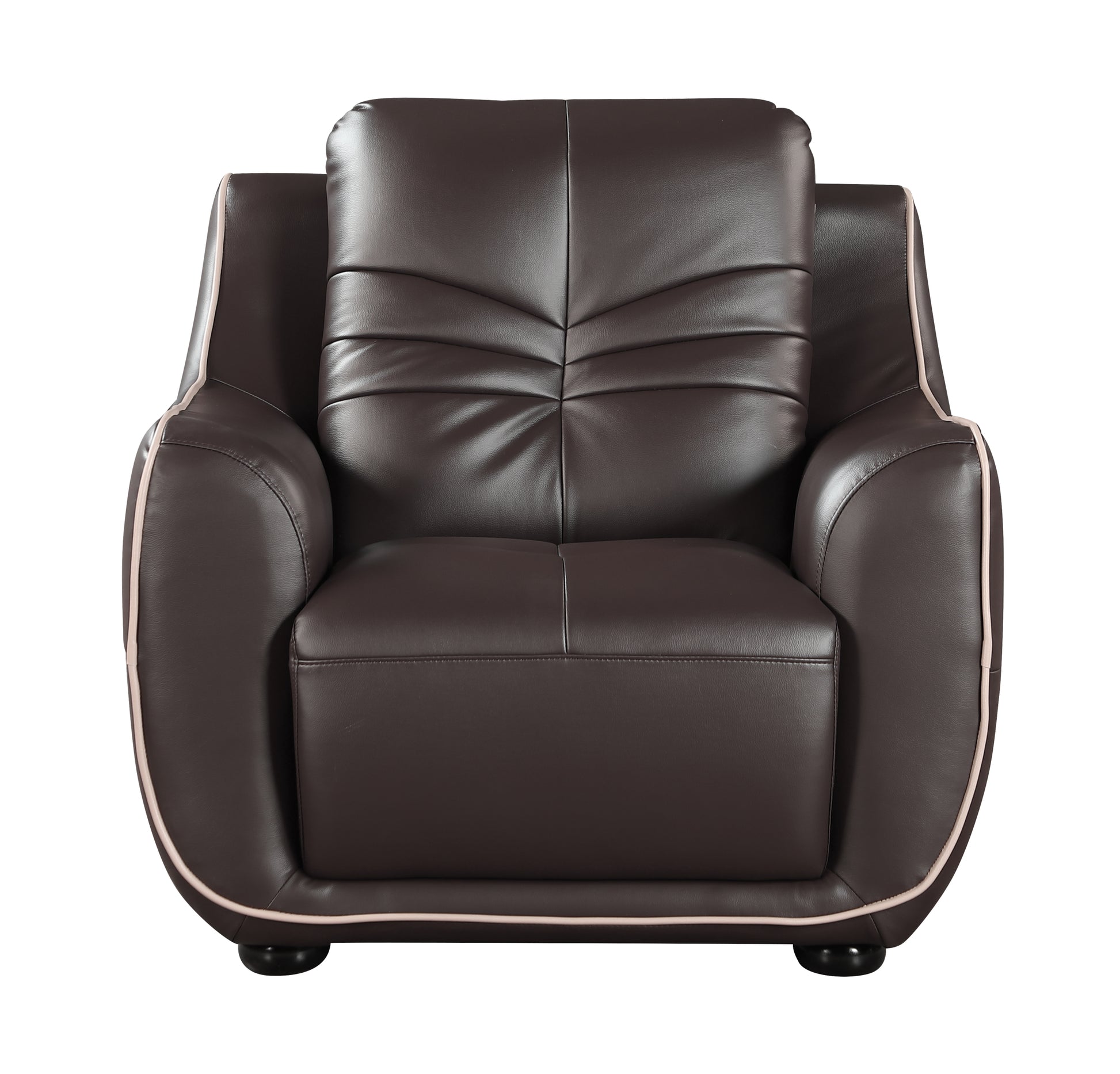 Genuine Leather Chair brown-foam-leather