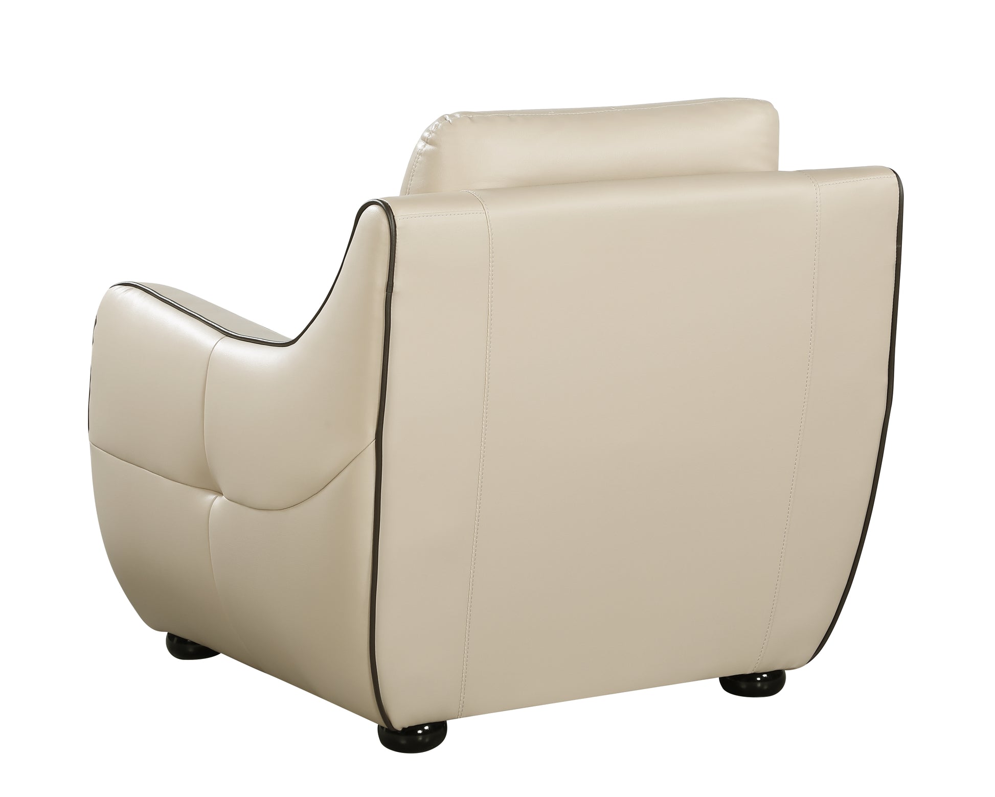 Genuine Leather Chair beige-foam-leather