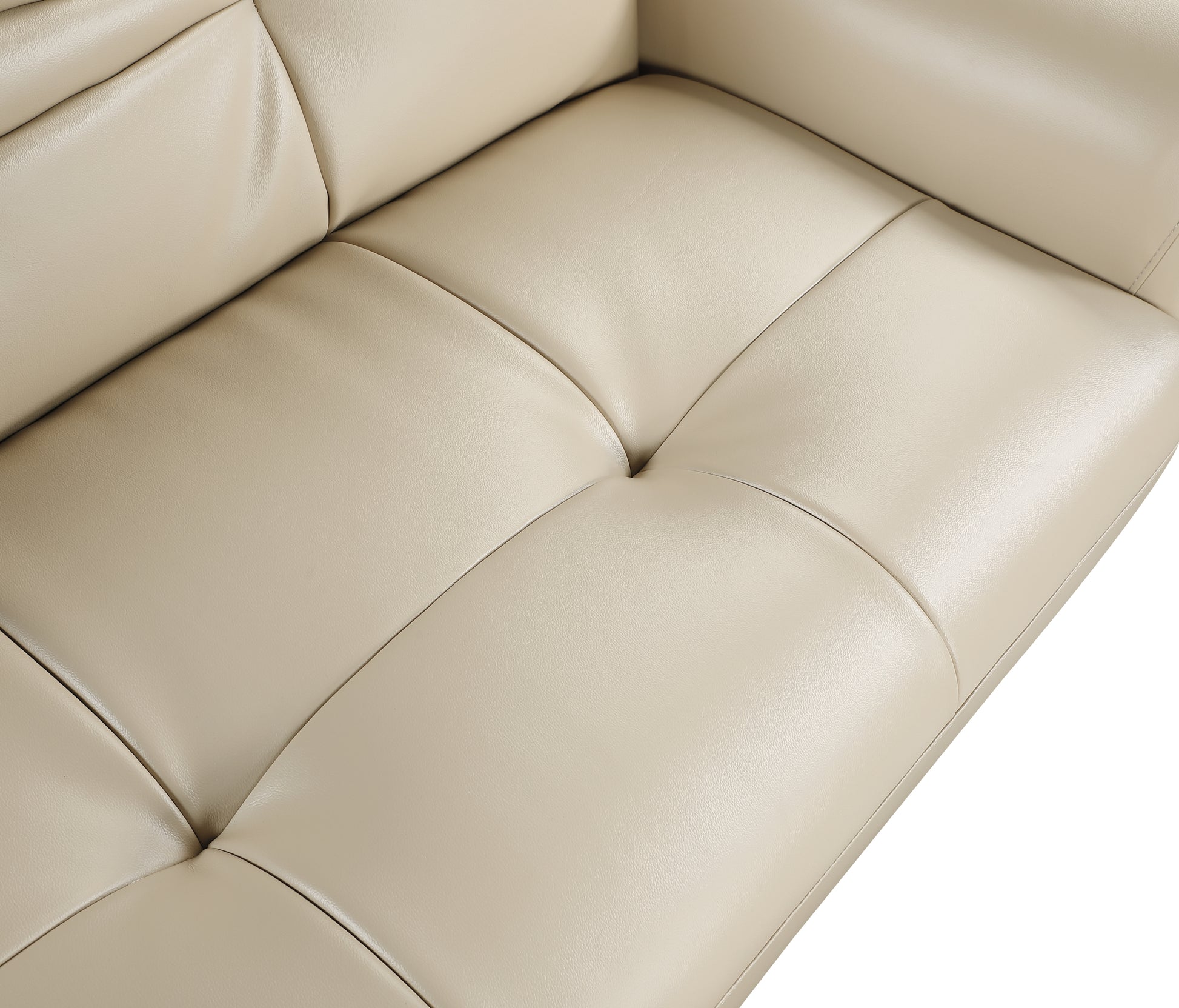 Genuine Leather Chair beige-foam-leather