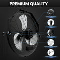 InfiniPower 20 Inch High Velocity Wall Mount Fan with black-metal