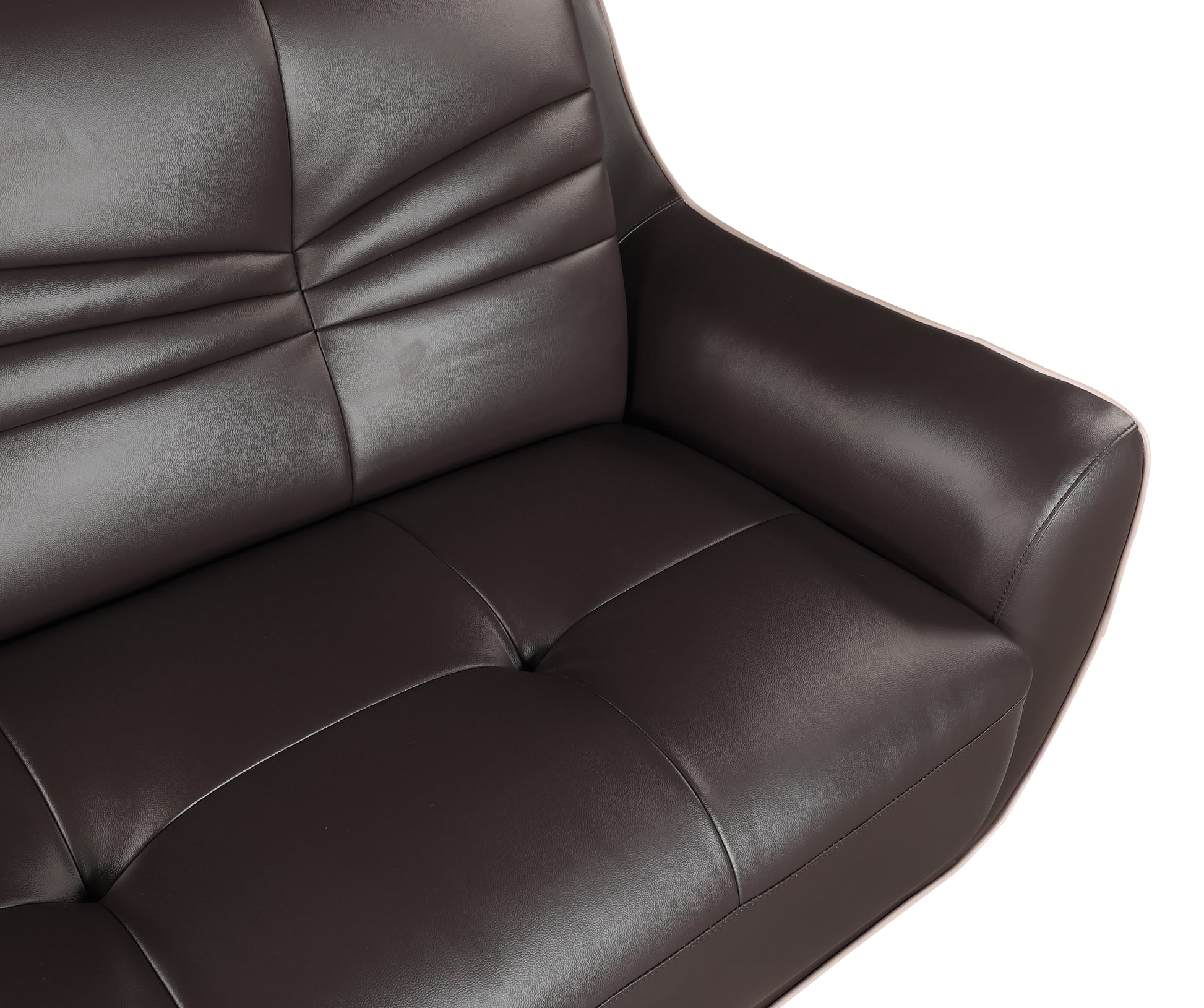 Genuine Leather Chair brown-foam-leather