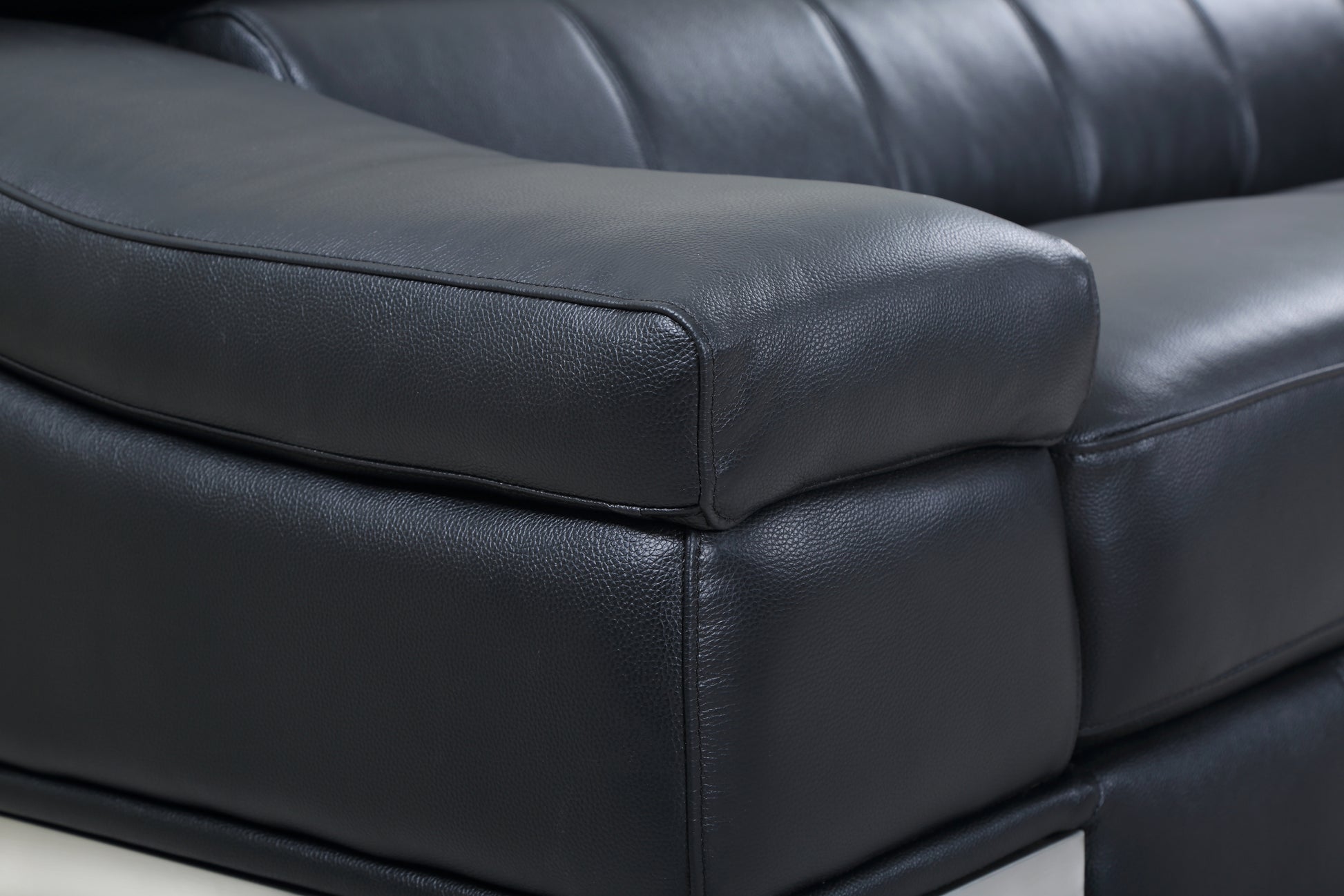 Top Grain Italian Leather Chair black-foam-leather