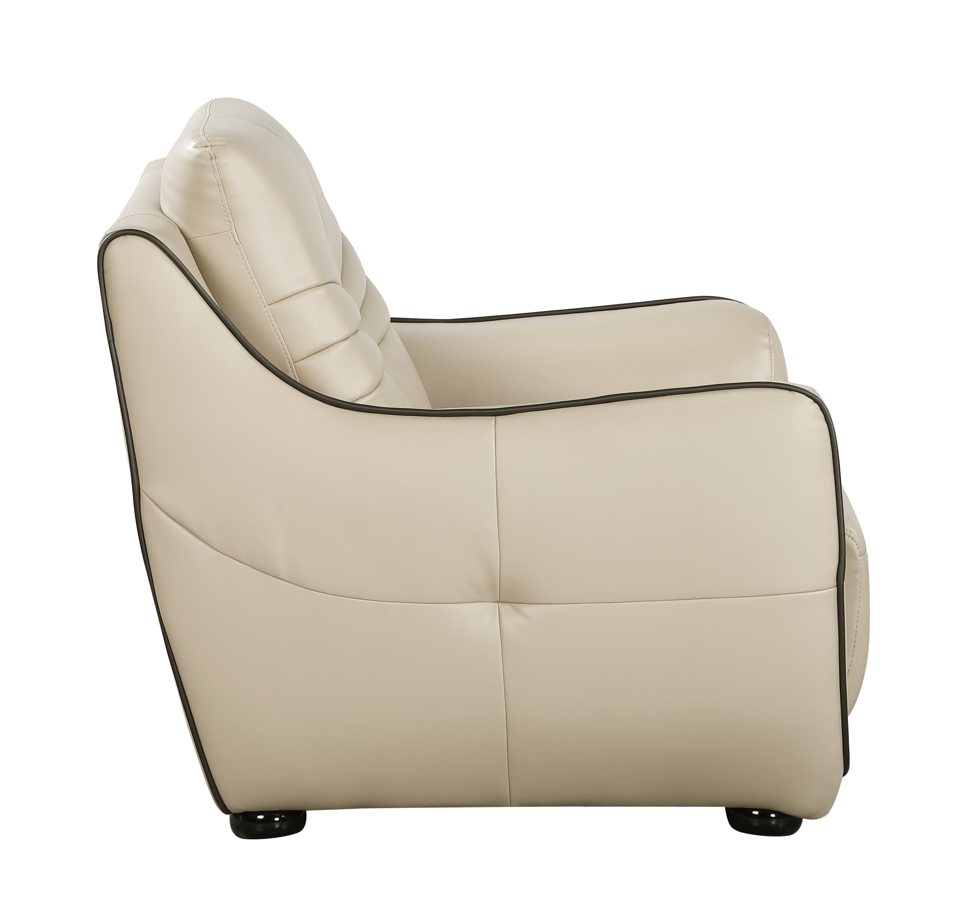 Genuine Leather Chair beige-foam-leather