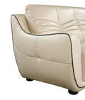 Genuine Leather Chair beige-foam-leather