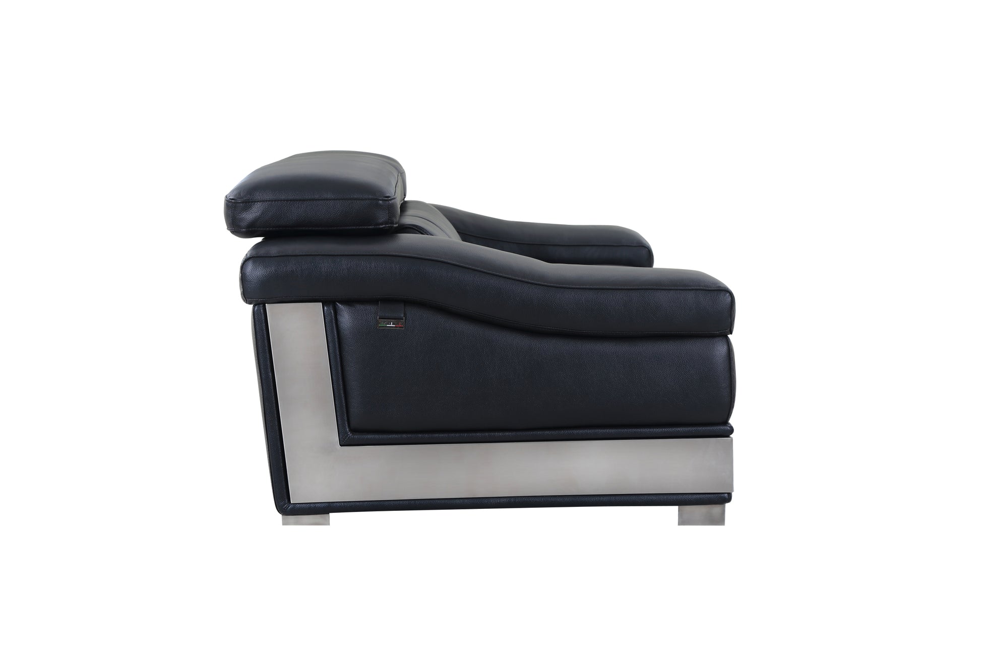 Top Grain Italian Leather Chair black-foam-leather