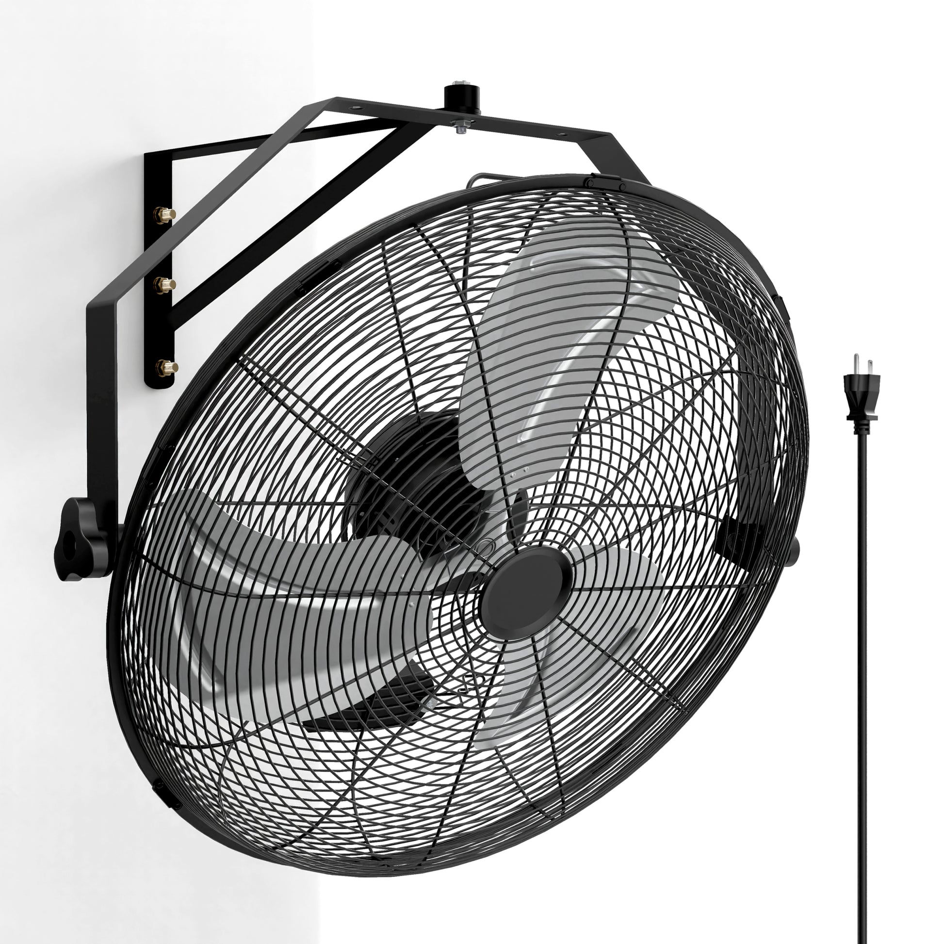 InfiniPower 20 Inch High Velocity Wall Mount Fan with black-metal