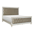 Glamorous Style Champagne Finish Queen Bed 1pc box spring