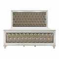 Glamorous Style Champagne Finish Queen Bed 1pc box spring