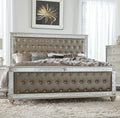 Glamorous Style Champagne Finish Queen Bed 1pc box spring