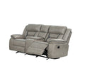 Denali Faux Leather Upholstered 3 Pc Sofa Set Made gray-faux leather-metal-primary living