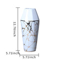 White Ceramic Vase with Gold Organic Accent Design white-ceramic