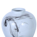 Marble Ceramic Decorative Jar with Removable Lid marble-ceramic