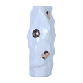 Modern and Elegant White Ceramic Vase with Gold Design white-ceramic