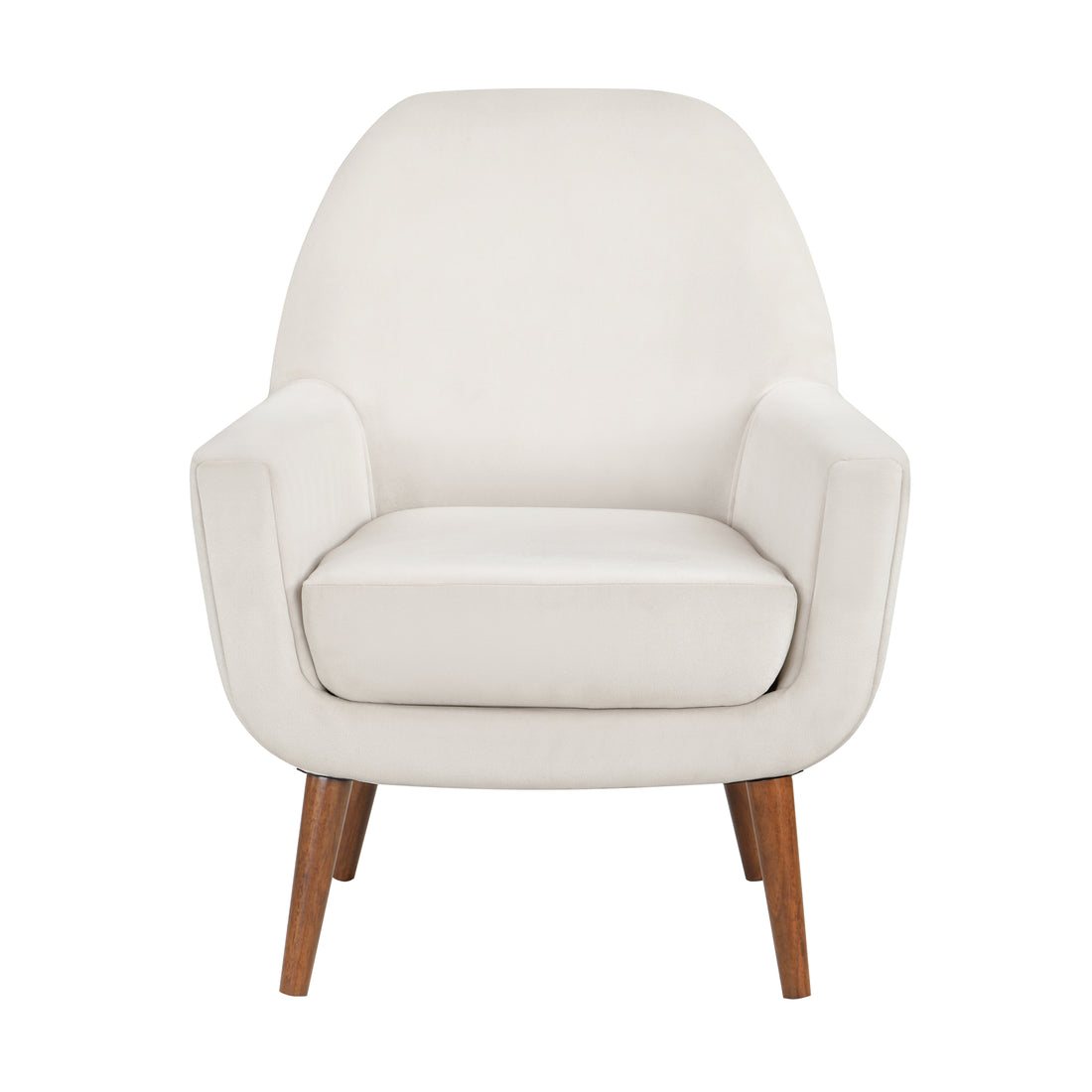 Astrid Mid Century Sea Oat Velvet Arm Chair beige-foam-velvet