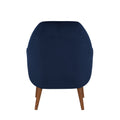 Astrid Mid Century Navy Blue Velvet Arm Chair navy blue-foam-velvet