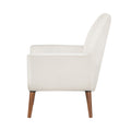 Astrid Mid Century Sea Oat Velvet Arm Chair beige-foam-velvet