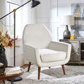 Astrid Mid Century Sea Oat Velvet Arm Chair beige-foam-velvet