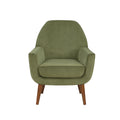 Astrid Mid Century Green Velvet Arm Chair green-foam-velvet