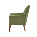 Astrid Mid Century Green Velvet Arm Chair green-foam-velvet